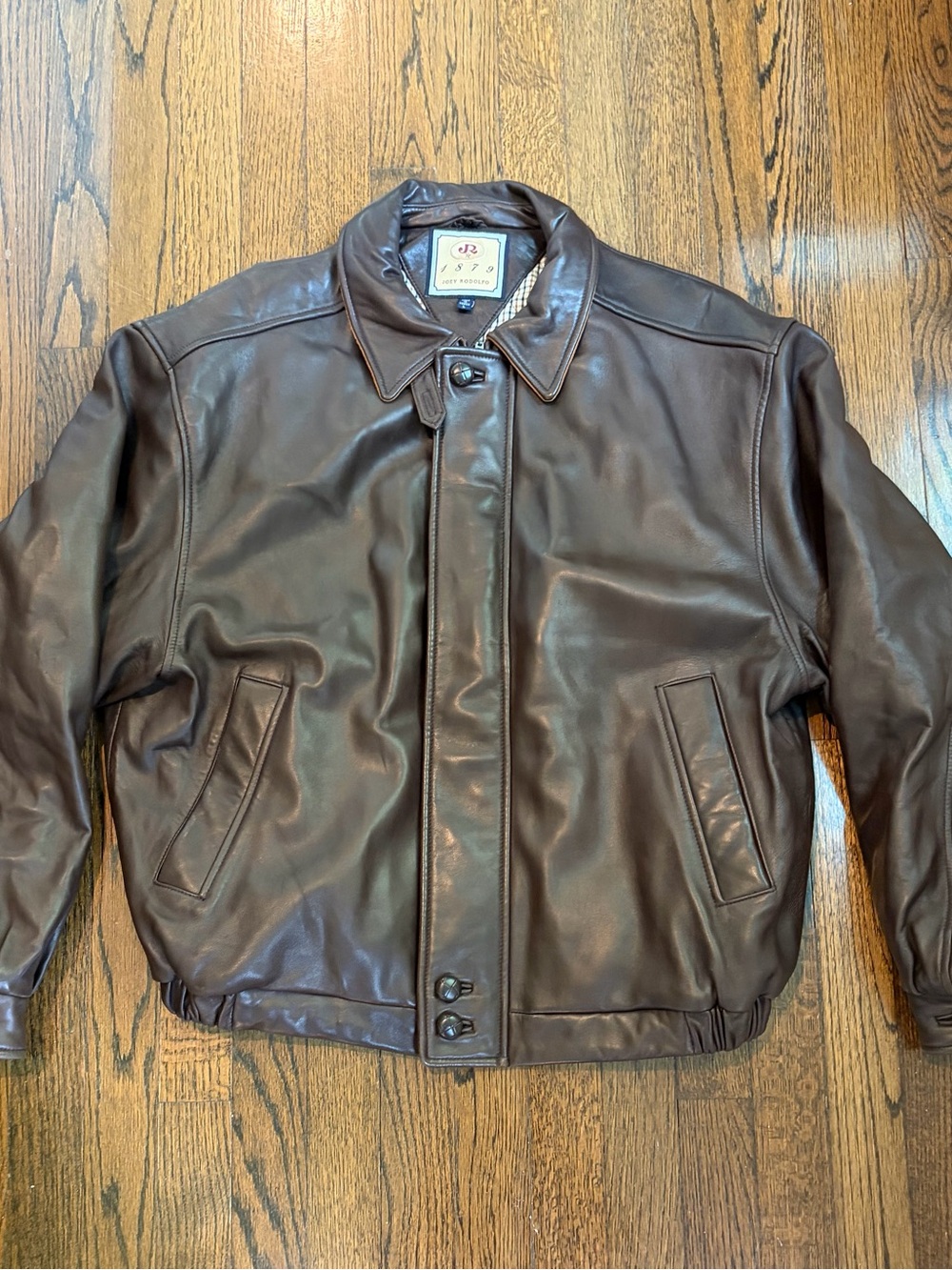 Joey Rodolfo 1879 Men's Brown Leather Bomber Jacket